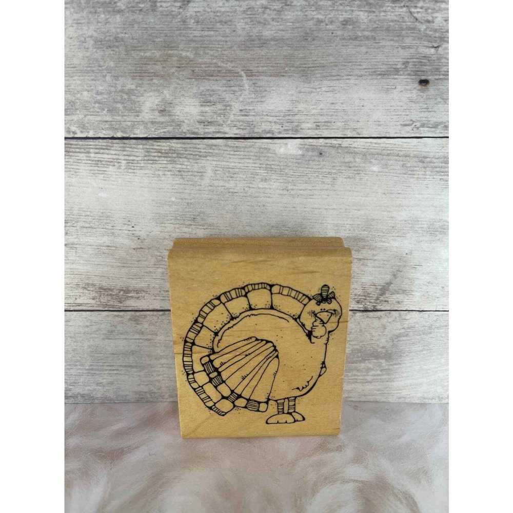 DJ Inkers Gobbler Turkey Wood Rubber Stamp‎ – Thanksgiving Fall Crafting